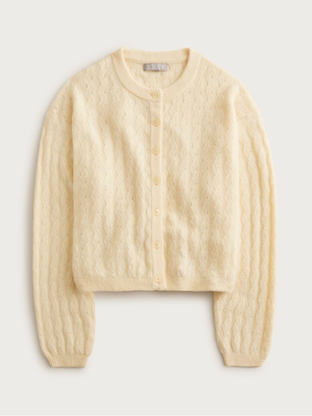 JCrew Supersoft Pointelle bubble cardigan